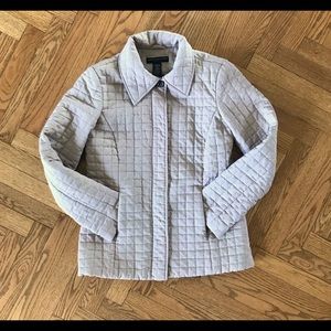 Geoffrey Beene Sport quilted womens jacket size S cream color with brown lining